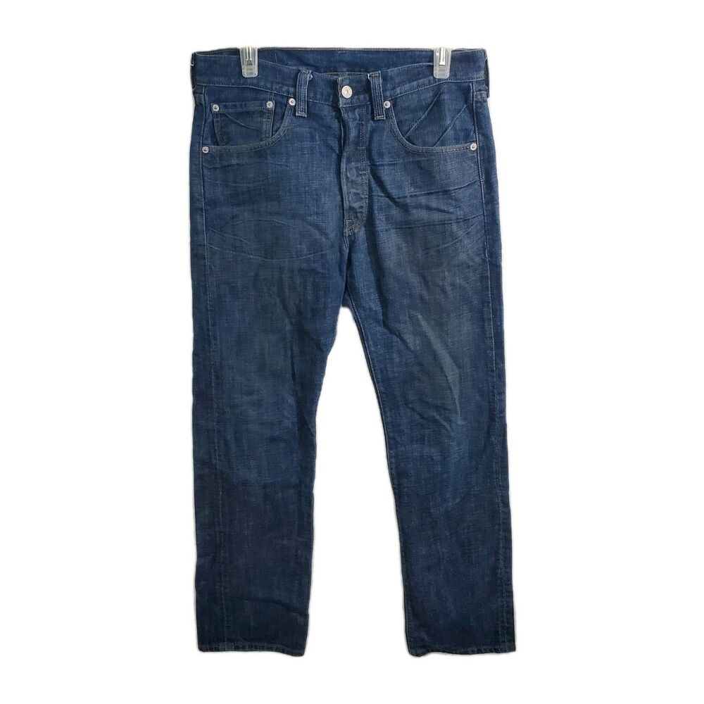 Levi's 501 Jeans 31x32 Button Fly Blue Medium Wash Straight Leg Jeans Mens Pants